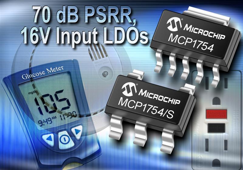 Microchip Introduces 150 mA, 16V Voltage Regulators With Short-Circuit Current Foldback and a High PSRR of 70 dB