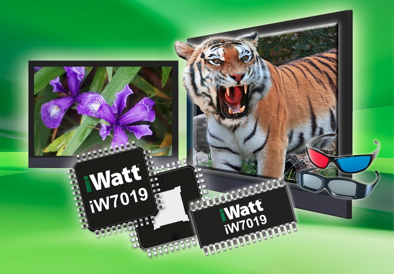 iWatt's iW7019 8-channel LED backlight driver serves next-generation TVs.