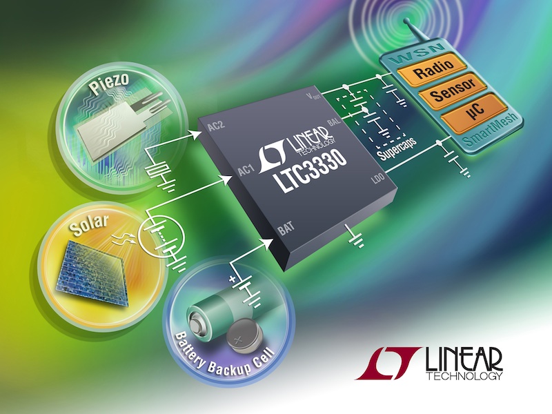 Linear unveils Nanopower buck-boost converter with energy-harvesting battery life extender