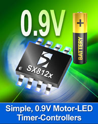 Semtech Single-Cell LED and Motor Timer-Controllers Simplify Design of AA/AAA Battery-Operated Electronic Appliances