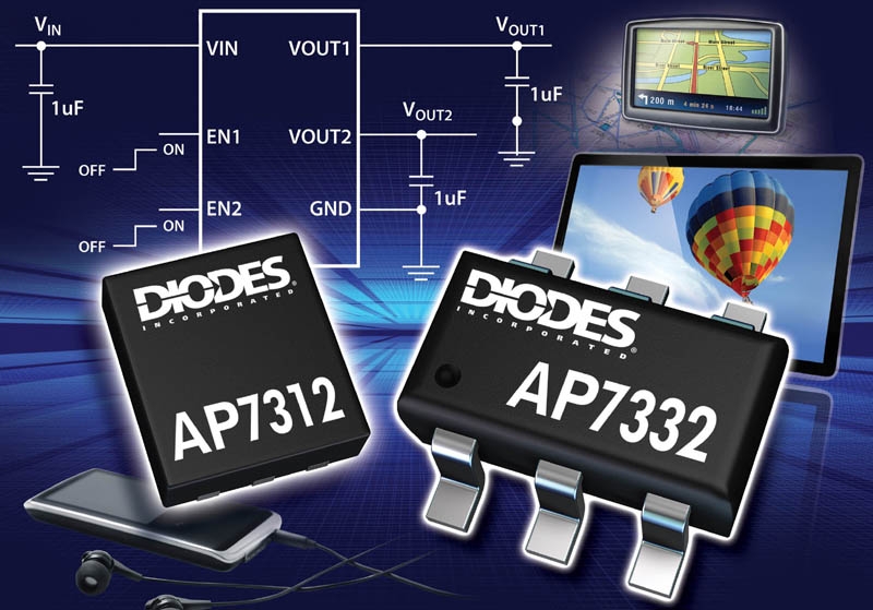 Diodes Incorporated LDOs Extend Battery Life