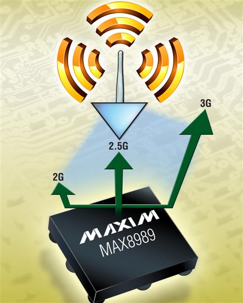 Maxim's Step-Down Converter with Linear Bypass Powers Multimode PAs in Mobile Handsets