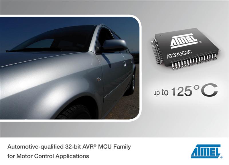 Atmel Releases Automotive-qualified 32-bit AVR MCU Family for Motor Control Applications