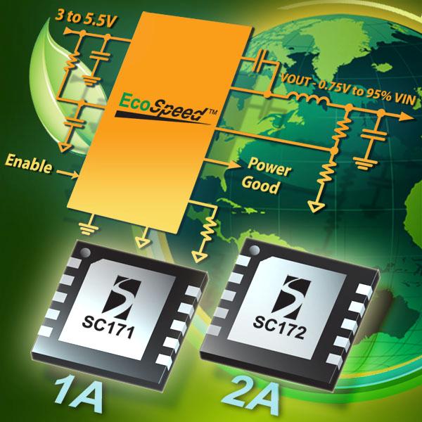 Semtech Expands EcoSpeed Regulator Platform with 1A and 2A Output Current Devices