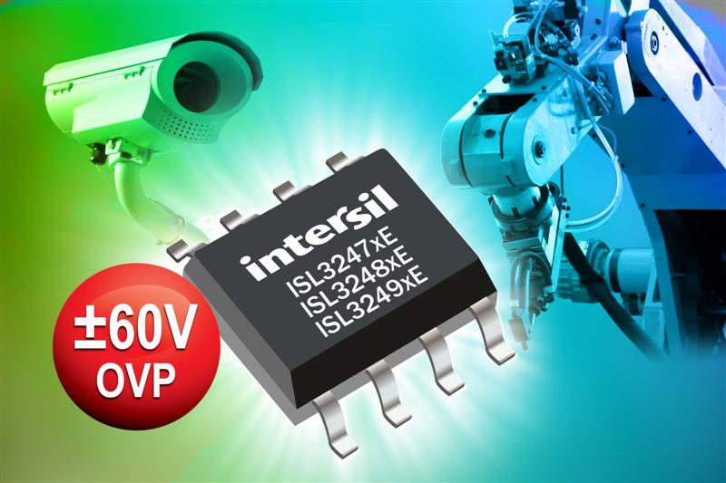 Intersil's New RS-485/RS-422 Transceivers Deliver Industry's Widest Common-Mode Range, Provide Excellent Reliability
