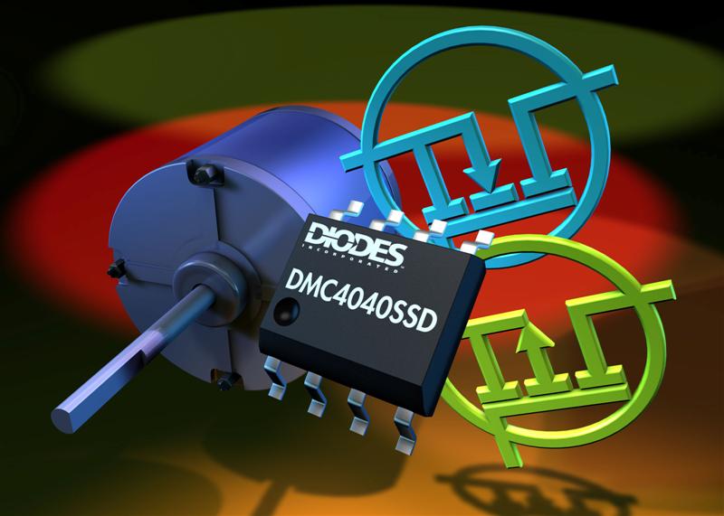 MOSFET pair from Diodes Incorporated reduces DC motor losses