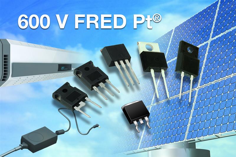 Vishay Releases 34 New 600 V FRED Pt Hyperfast and Ultrafast Rectifiers in Six Power Packages With Four Different Forward Voltage Drop vs. Recovery Time Trade-Off Options