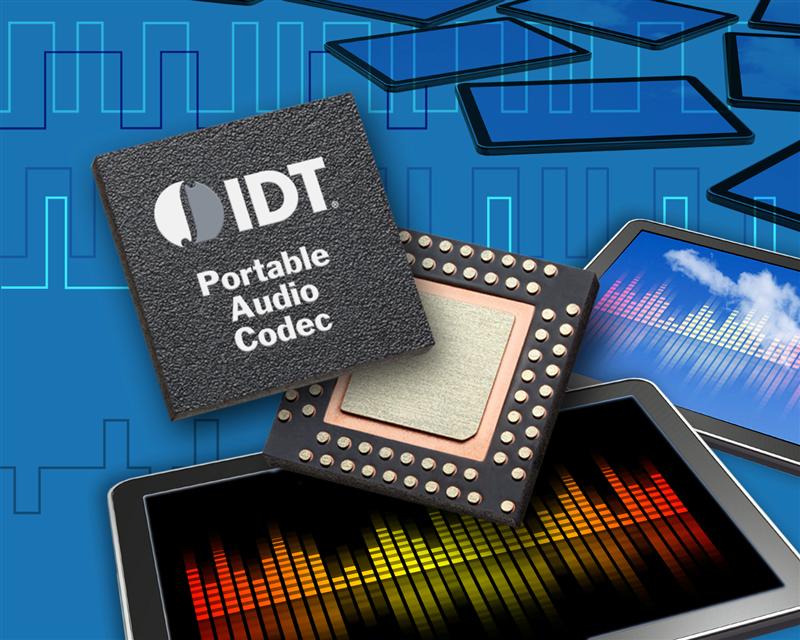 IDT Introduces World's First Portable Audio Subsystem with Integrated Programmable Clock Generator for Tablet Computing