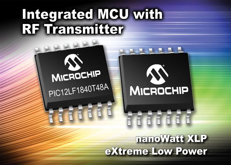 Microchip integrates sub-GHz wireless transmitter with 8-bit PIC MCU to ...