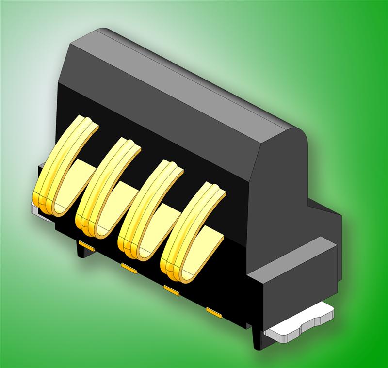 SUYIN Spring-contact battery connectors: Housing variations reduce cost of development, storage, tools and placement