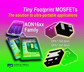 Low-voltage MOSFETs come in tiny packages