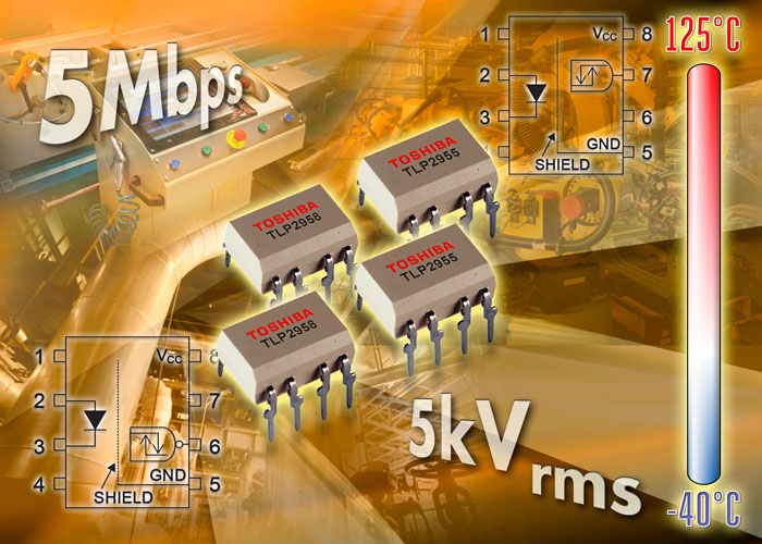 Low-current high-speed photocouplers operate to 125C