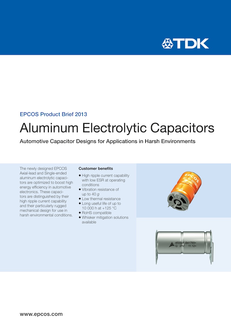 Tdk Brochure Features Epcos Capacitors For Harsh Automotive Environments