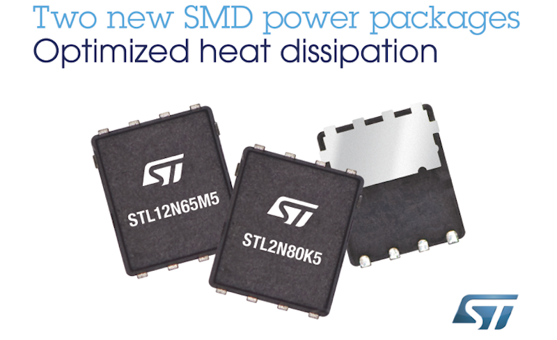 STMicro's smaller & tough 650V and 800V MOSFETs leverage power package innovation