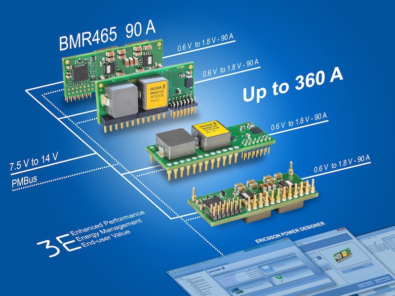 Ericsson's 90A digital POL DC/DC converter targets high-demand networking equipment