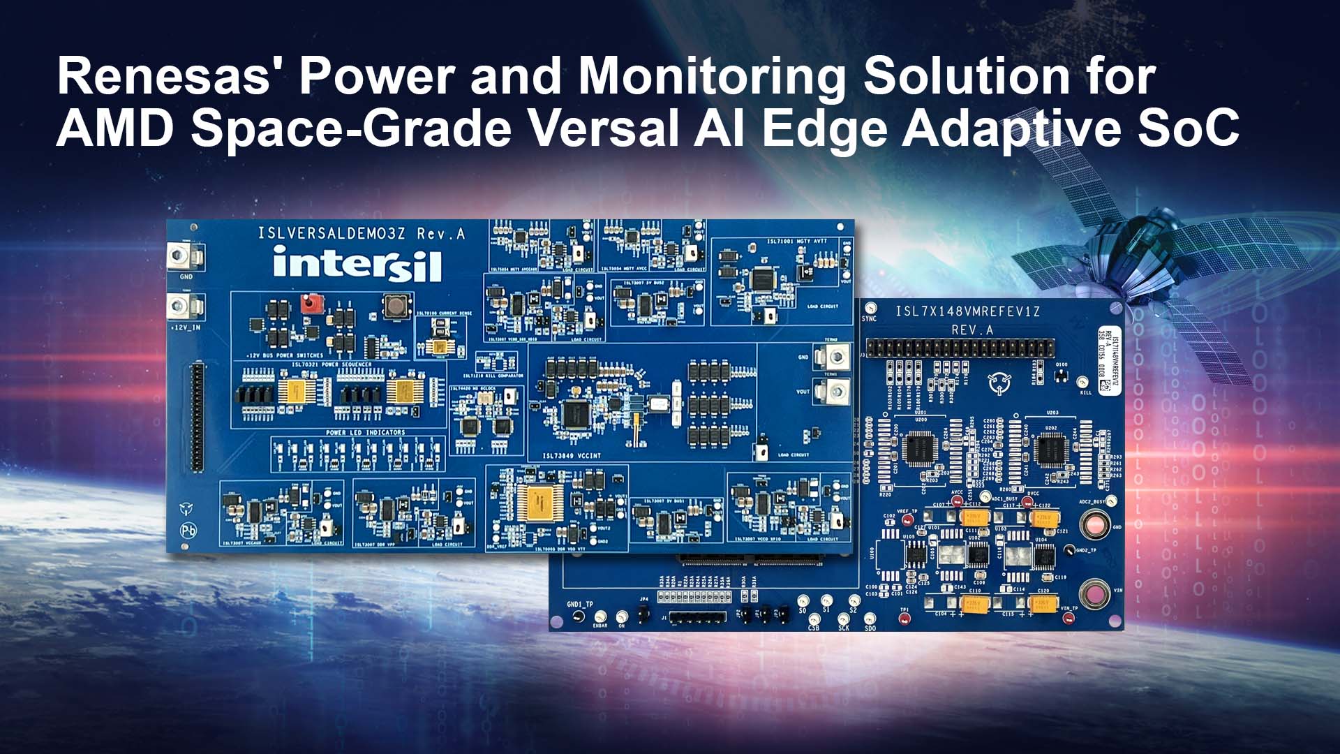 Renesas Introduces Power Management with Voltage Monitoring Solution for Space-Grade AMD Versal AI Edge Adaptive SoC