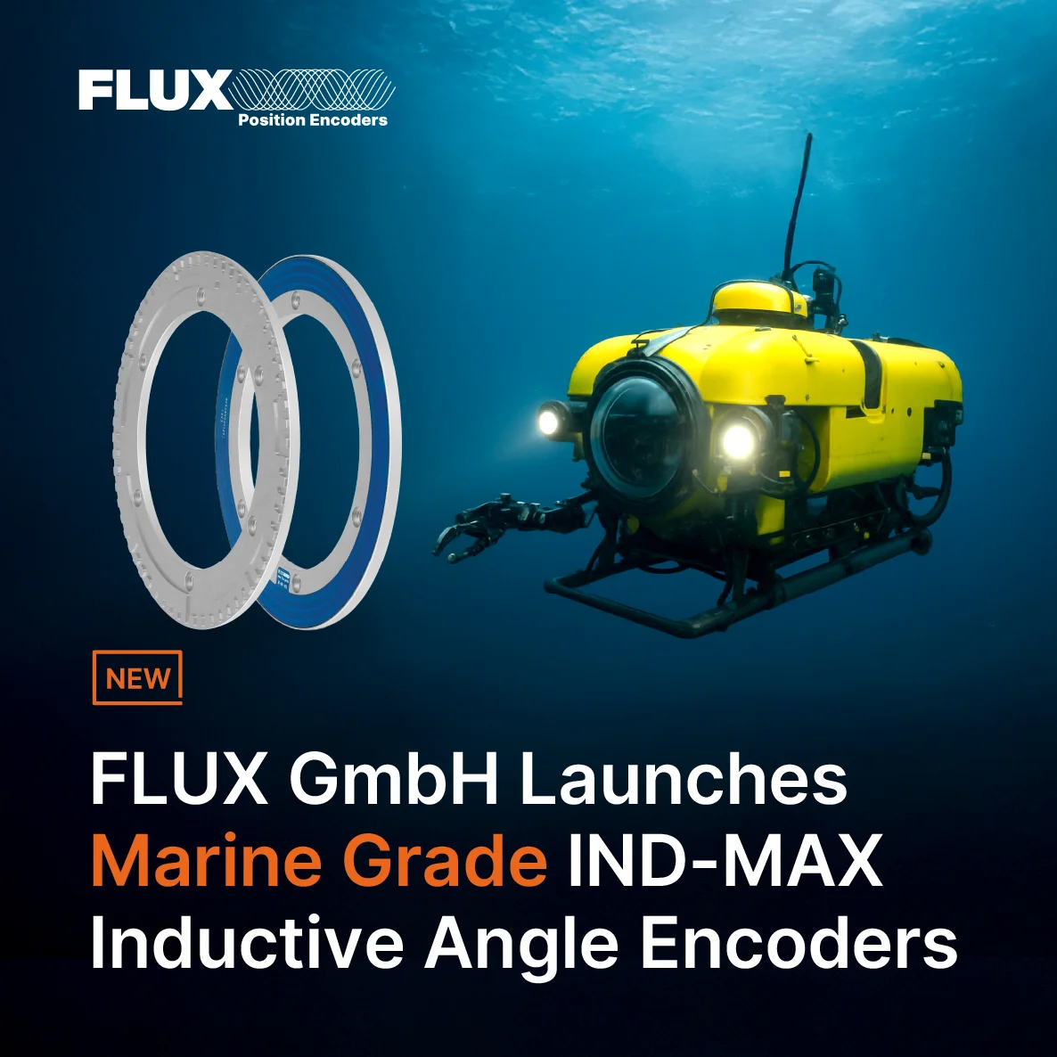 FLUX GmbH Expands IND-MAX Inductive Encoder Series with New 75mm and 100mm Models