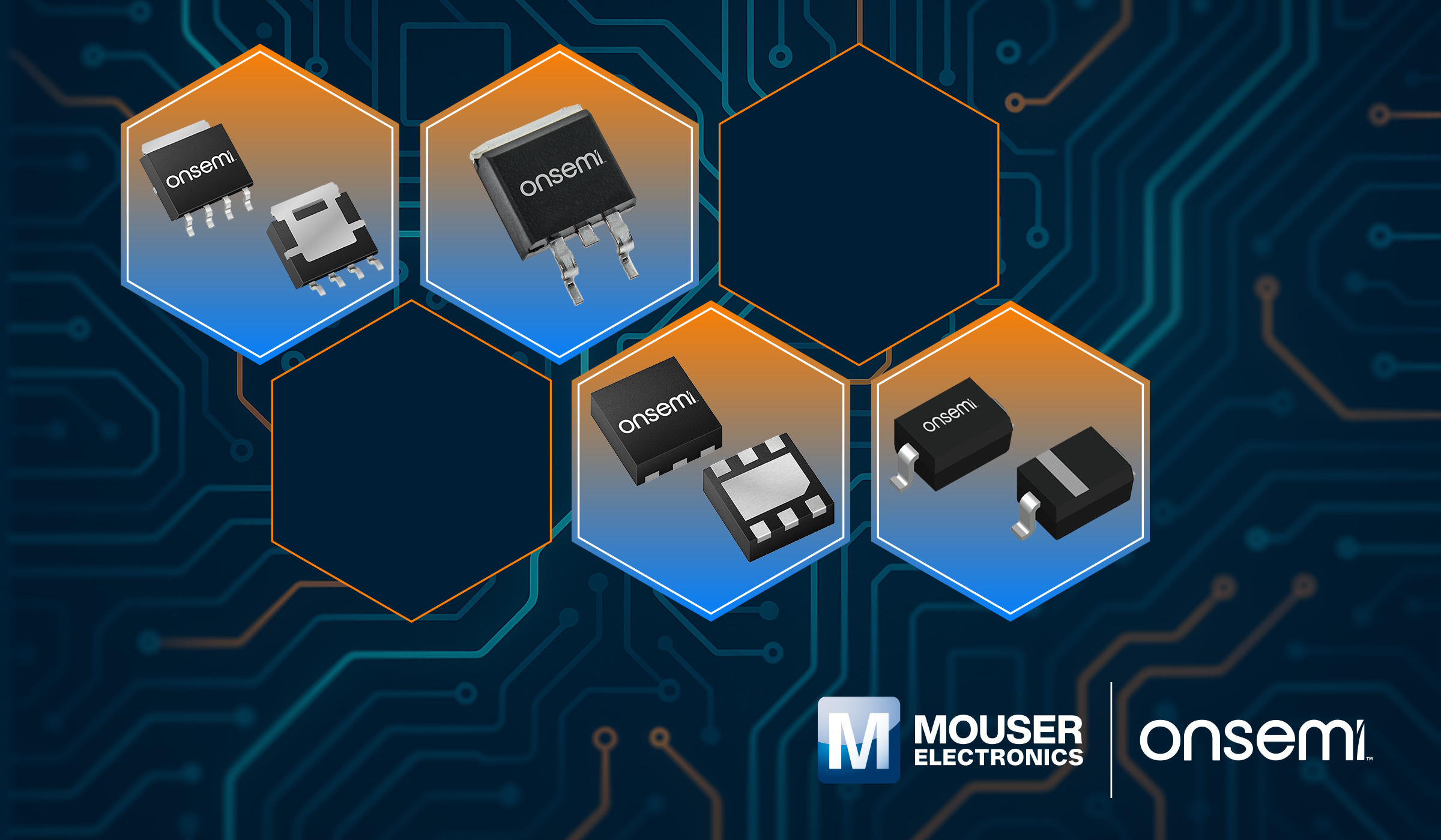 Authorized Distributor Mouser Electronics Offers Wide Portfolio of Semiconductors and Electronic Components from onsemi