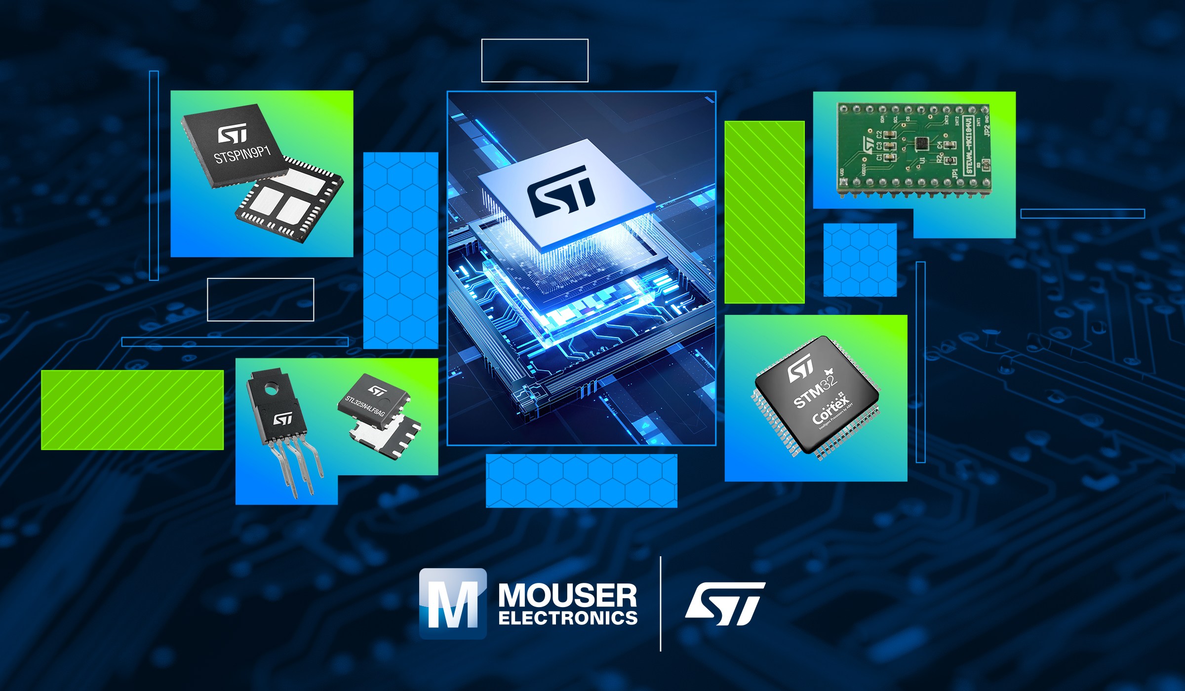 Engineers Look to Mouser Electronics for Wide Selection of STMicroelectronics Products