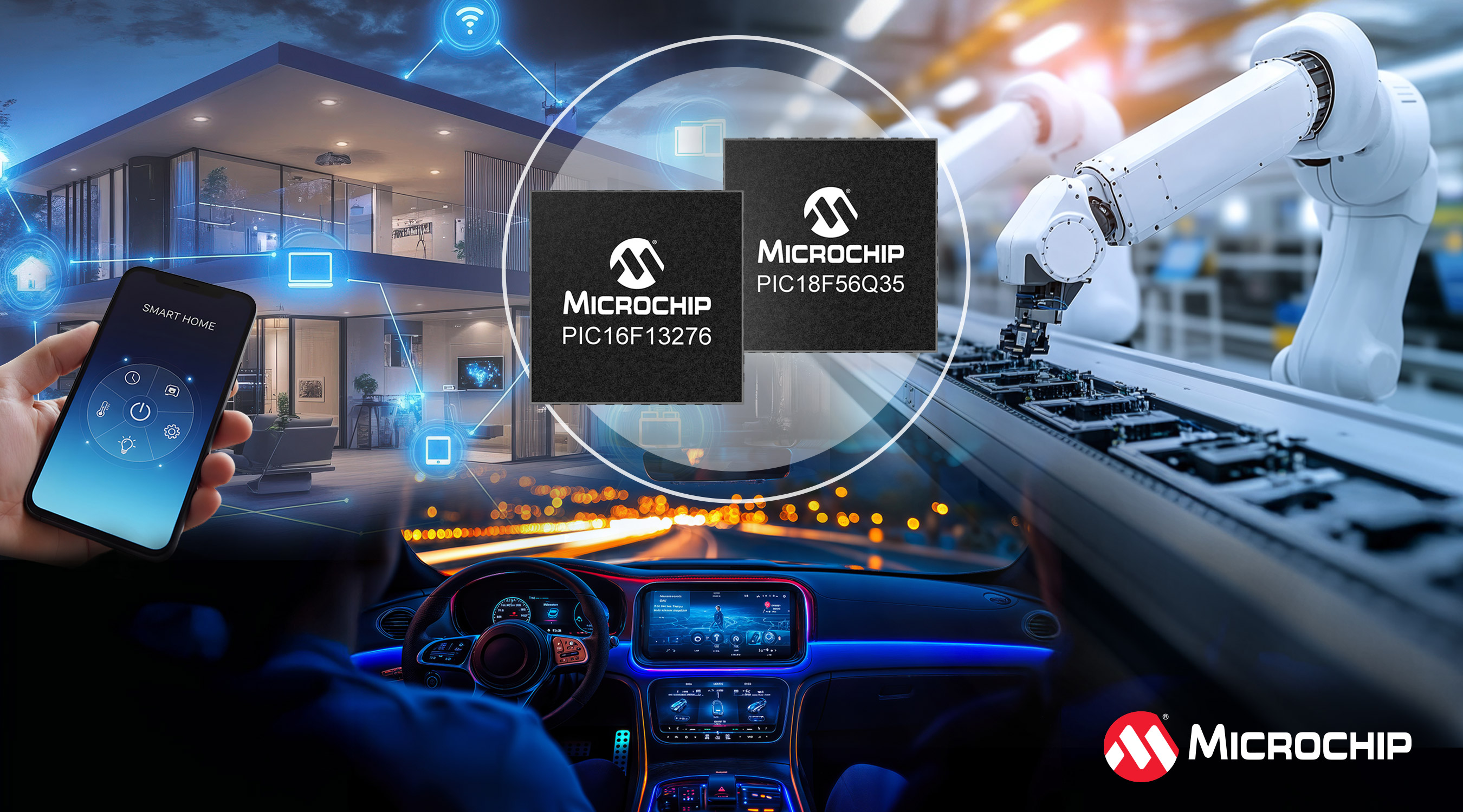 Microchip Expands Configurable Logic Block–based MCU Portfolio for Motor Control, Industrial Automation and Automotive Safety Applications