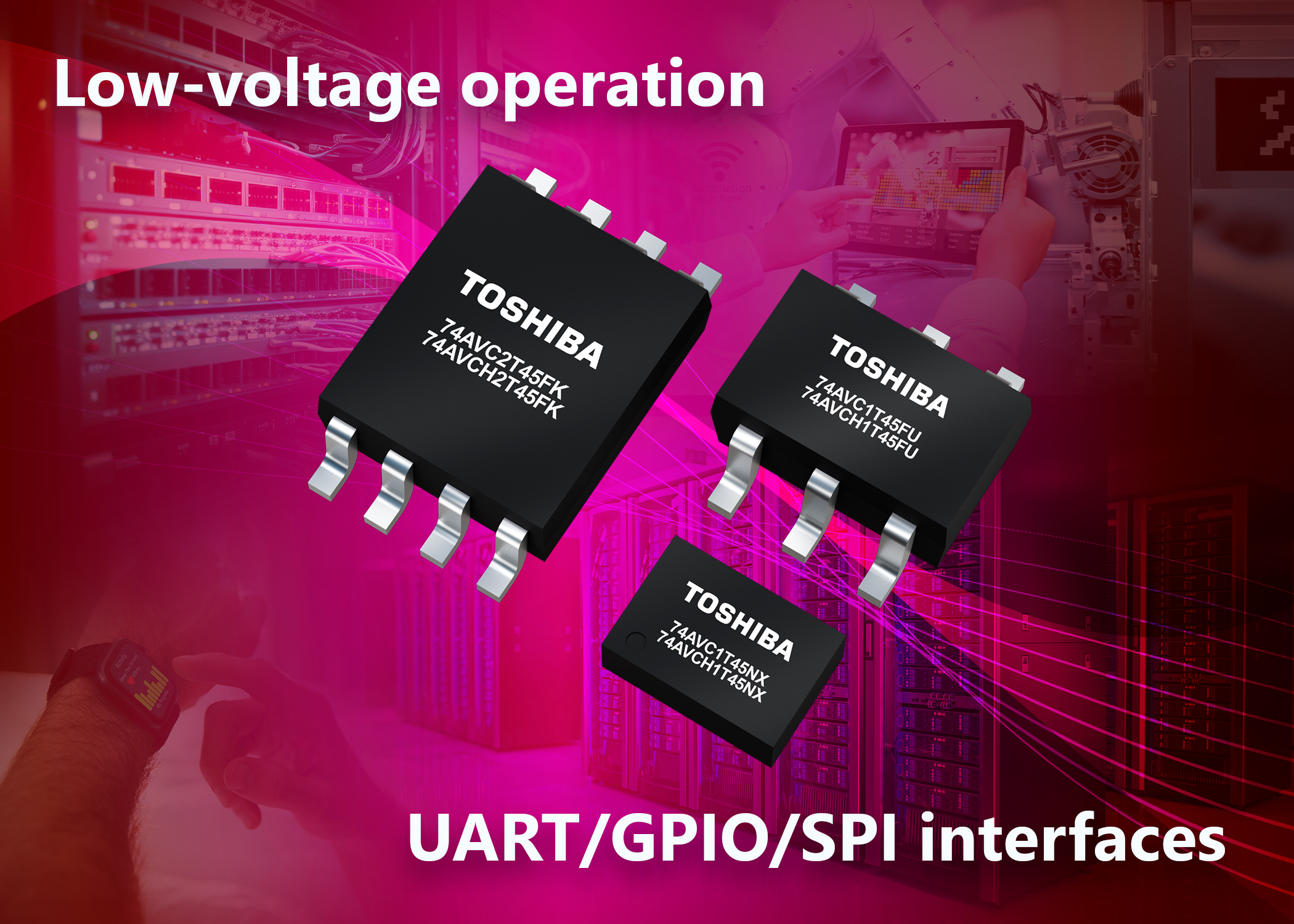 1-bit and 2-bit Dual-Supply Bus Transceivers from Toshiba Support Low-Voltage Level Shifting